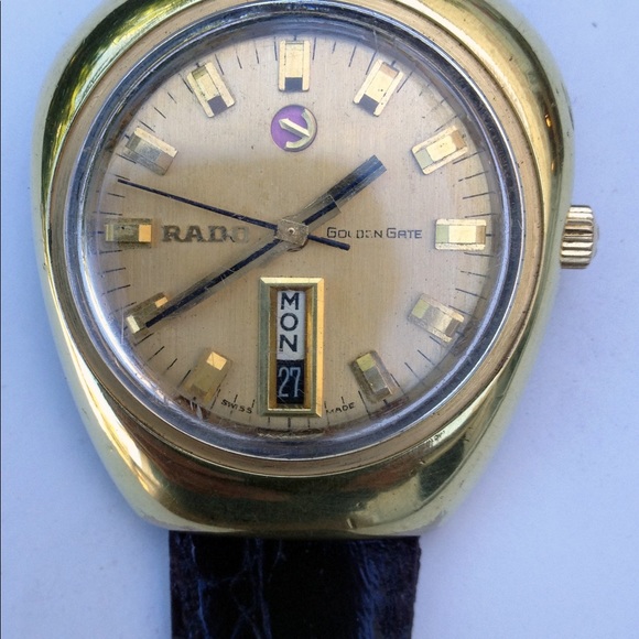 14K Rolled Gold Rado 1950s Golden Gate Gold filled Automatic AM Band - Picture 3 of 10
